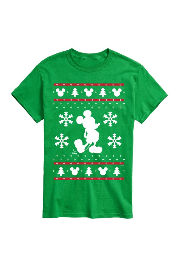 - White Christmas Mickey - Men's Short Sleeve Graphic T-Shirt
