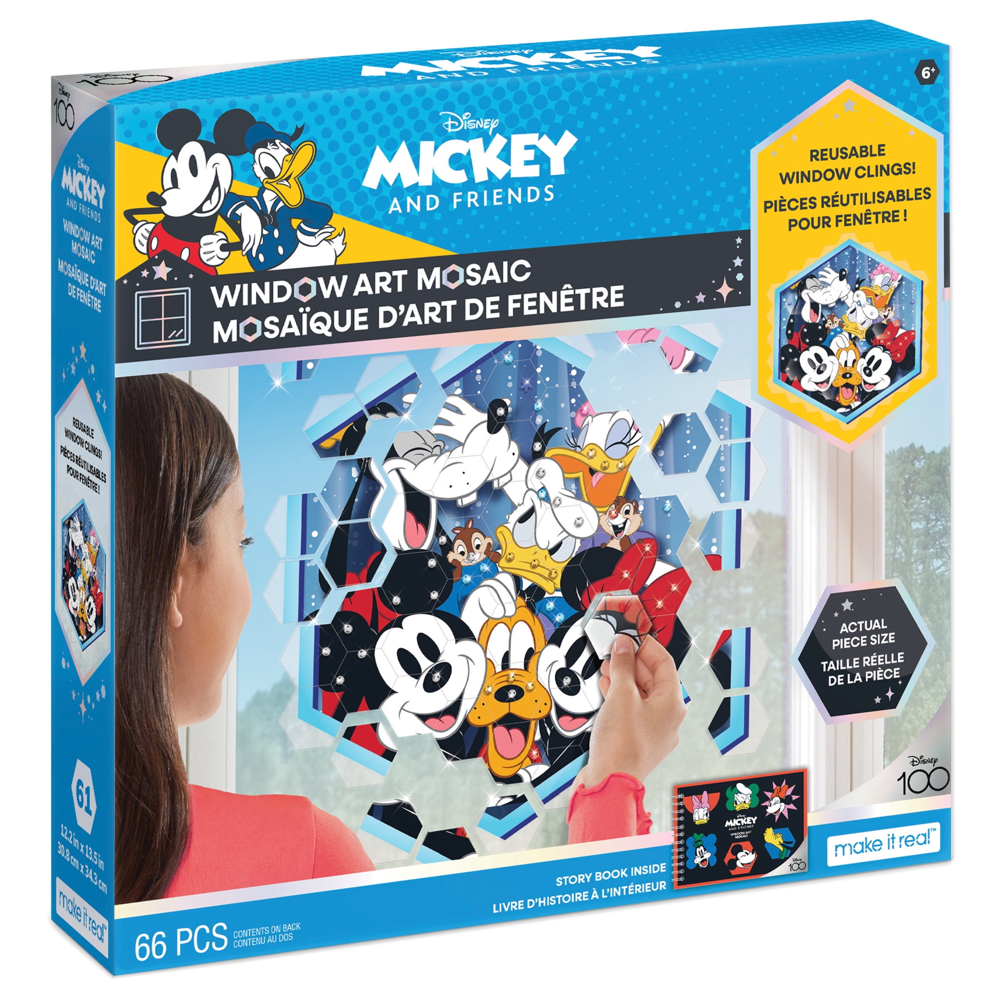 Disney: Window Art Mosaic - Mickey & Friends - 66 pcs, Reusable