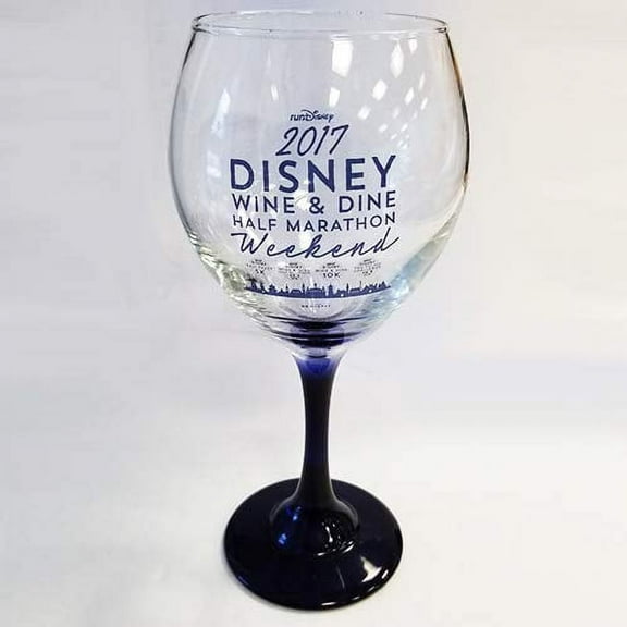 Disney Wine Glass, 14 oz, RunDisney Wine And Dine Marathon Weekend 2017