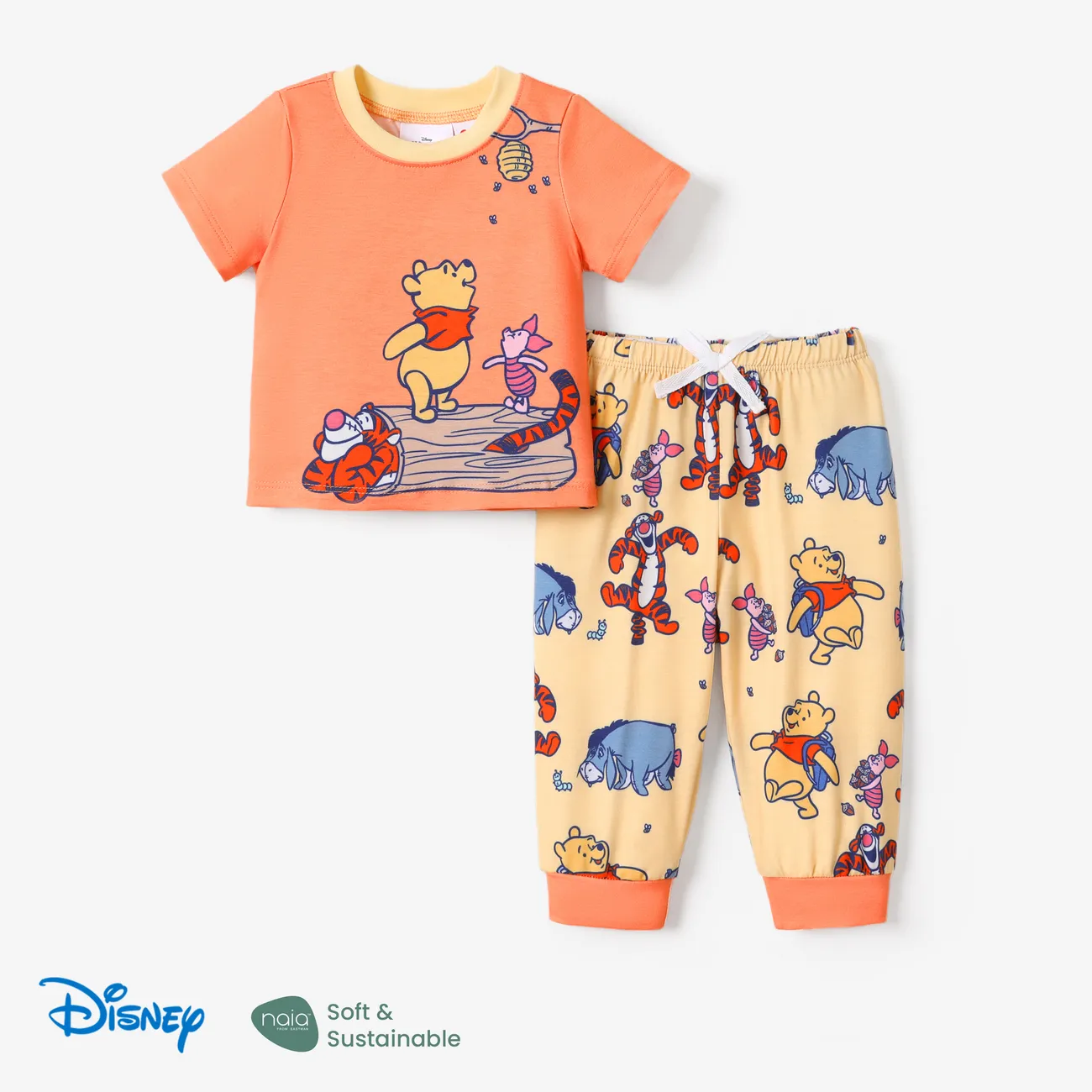 Disney Winnie the Poooh Baby Graphic Tee with Legging Pants Short ...