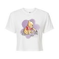 thumbnail image 1 of Disney - Winnie Floral - Juniors Cropped Cotton Blend T-Shirt, 1 of 4