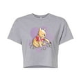 thumbnail image 1 of Disney - Winnie Floral - Juniors Cropped Cotton Blend T-Shirt, 1 of 4