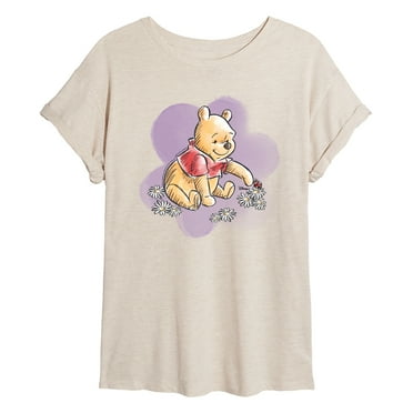 Disney - Winnie Floral - Juniors Ideal Flowy Muscle T-Shirt