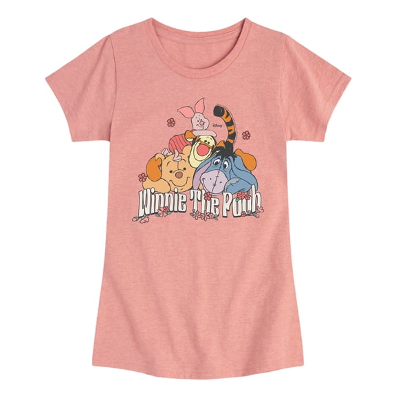Disney - Winnie Friends - Youth Girls Fitted Short Sleeve T-Shirt