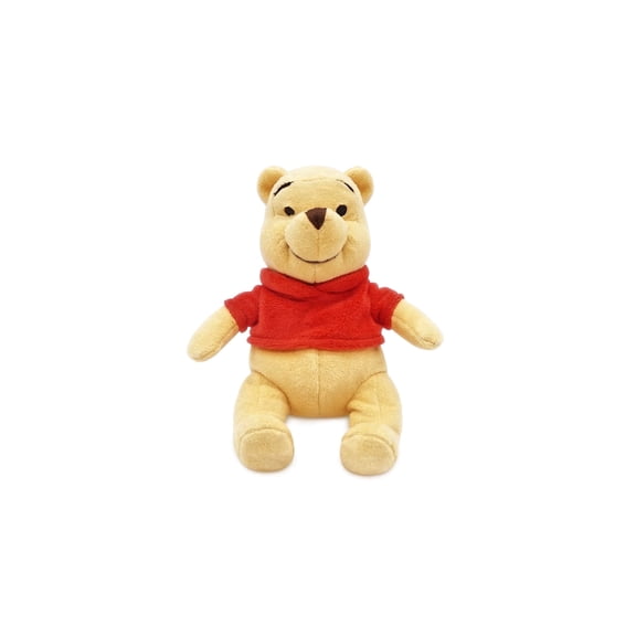 Disney Store Official Mini Bean Bag Plushies - Pooh - Cute Stuffed Animal with Detailed Sculpting, Embroidered Features, & Bean Bag Bottom - Plush Toys for Kids