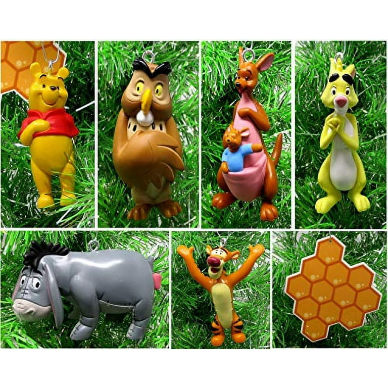 Winnie The Pooh Christmas Ornament Set Featuring Beloved Winnie The Pooh Characters Including Pooh, Tigger, Eeyore, Rabbit, Owl, and Kanga