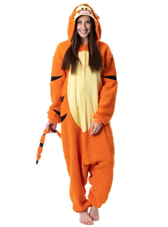 Disney Winnie The Pooh Adult Tigger Costume Plush Kigurumi Union Suit Pajama Outfit
