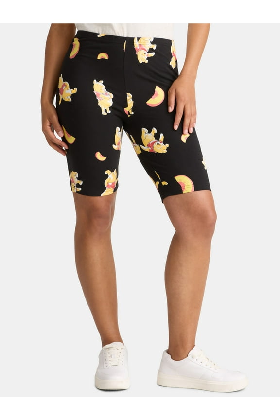 Women’s Winnie the Pooh Print Biker Shorts, Sizes XXS-XXL