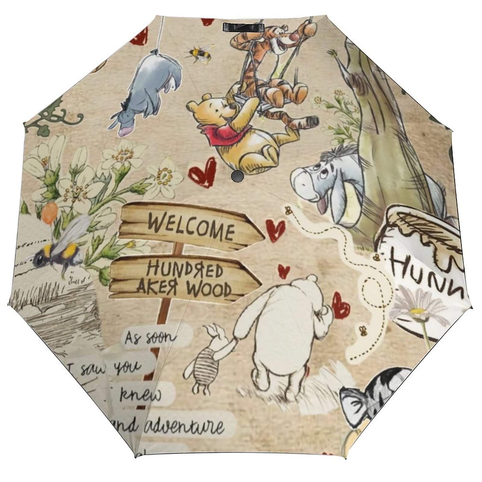 Disney&Winnie The Pooh And Friends Poster Umbrella,Disney&Winnie The ...