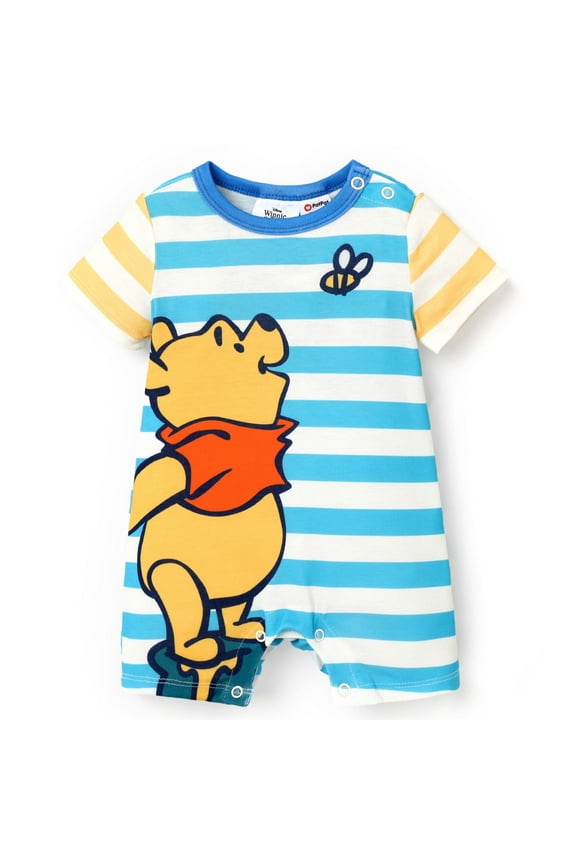 Winnie The Pooh Baby Boys Girls Romper Jumpsuit Stripes Outfits Newborn Infant Size 0/3-18M