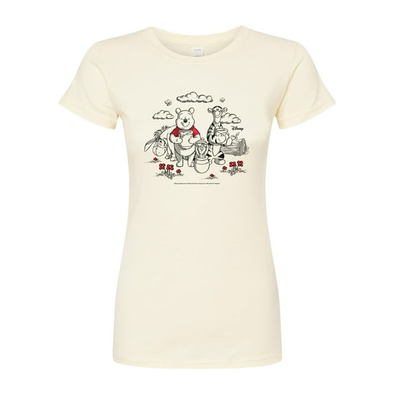 Disney - Winnie The Pooh Character Group Honey - Juniors Fitted Graphic T-Shirt
