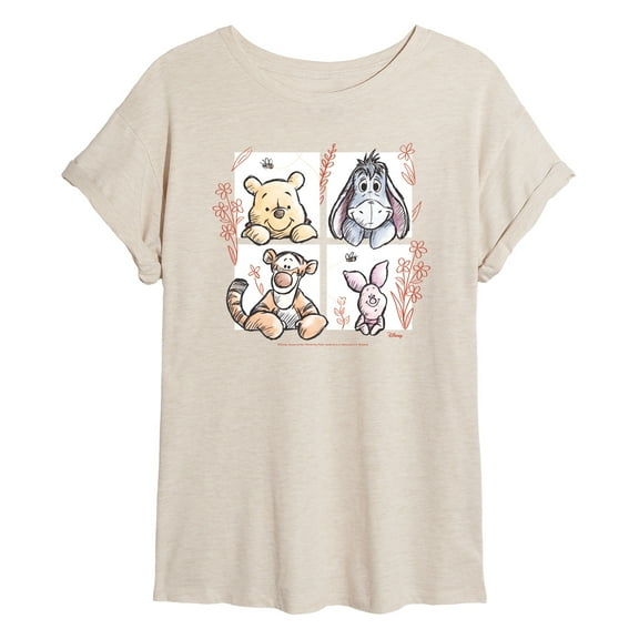 Disney - Winnie The Pooh Character - Women's Oversized T-Shirt