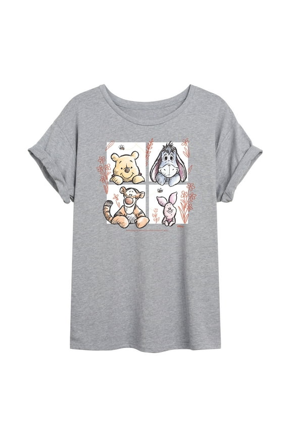 - Character Grid Drawing - Women's Oversized T-Shirt