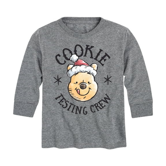 Disney Winnie The Pooh - Christmas Cookie Testing Crew - Toddler & Youth Long Sleeve Graphic T-Shirt