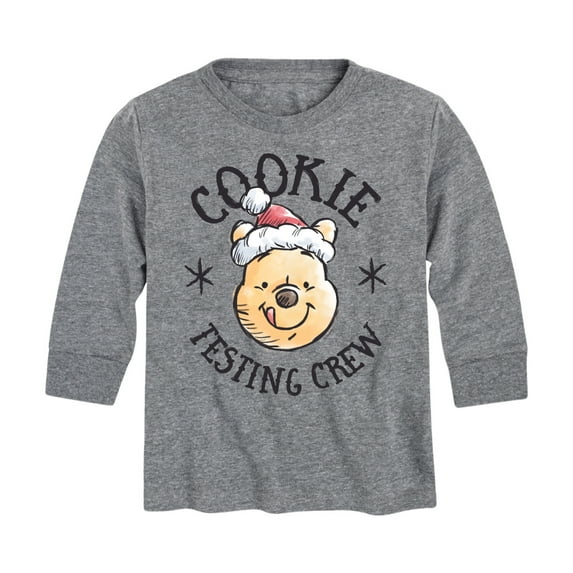 Disney Winnie The Pooh - Christmas Cookie Testing Crew - Toddler & Youth Long Sleeve Graphic T-Shirt