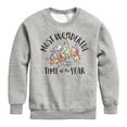 thumbnail image 1 of Disney Winnie The Pooh - Christmas Most Wonderful Time of the Year - Toddler & Youth Crewneck Fleece Sweatshirt, 1 of 5