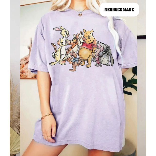 Disney Winnie The Pooh Comfort Colors T-Shirt, Pooh And Friends Shirt ...