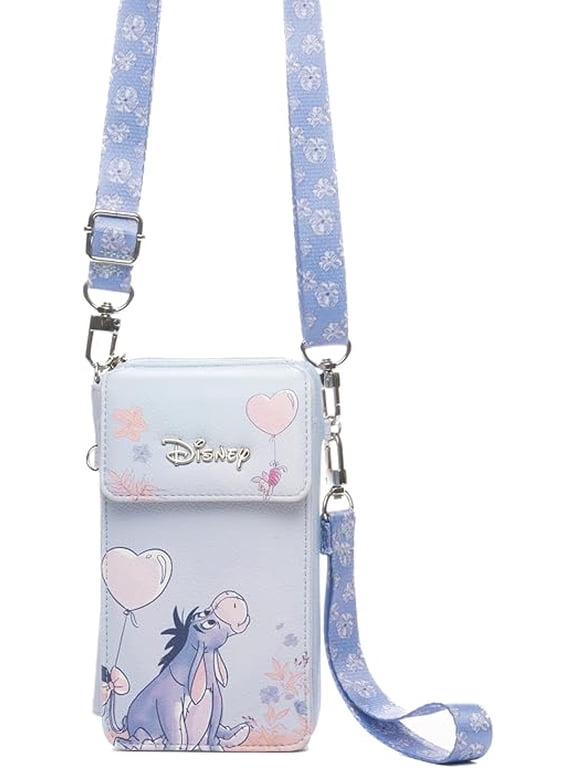 Disney Winnie The Pooh Eeyore Crossbody Wallet Cell Phone Wristlet
