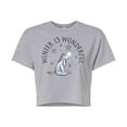 thumbnail image 1 of Disney Winnie The Pooh - Eeyore Winter Is Wonderful Christmas - Juniors Cropped Cotton Blend T-Shirt, 1 of 5