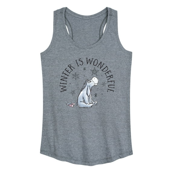 Disney Winnie The Pooh - Eeyore Winter Is Wonderful Christmas - Women's Racerback Tank Top