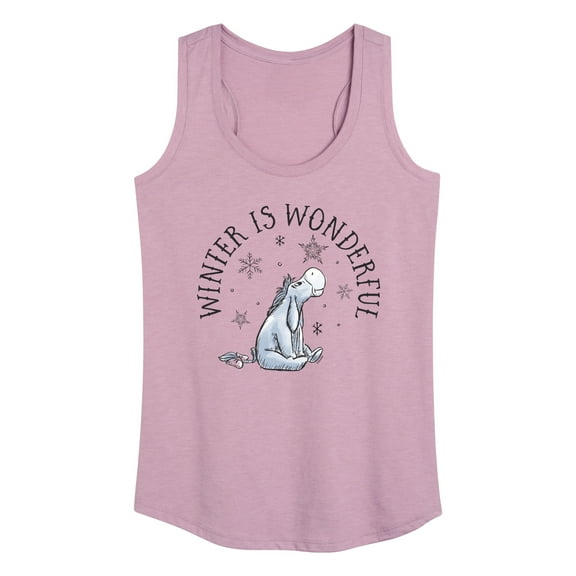 Disney Winnie The Pooh - Eeyore Winter Is Wonderful Christmas - Women's Racerback Tank Top