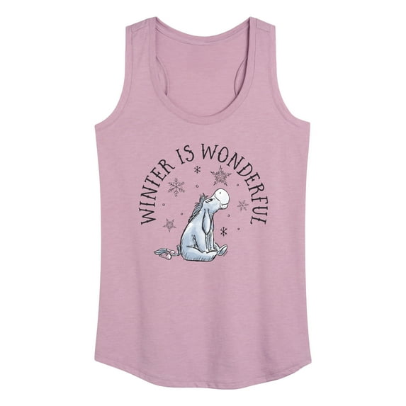Disney Winnie The Pooh - Eeyore Winter Is Wonderful Christmas - Women's Racerback Tank Top