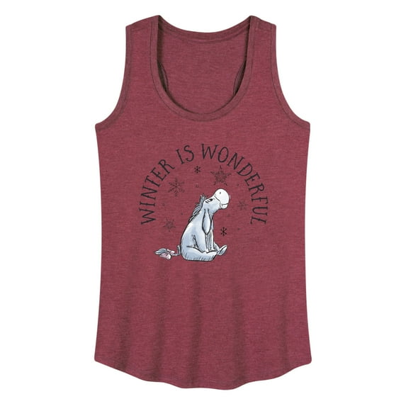 Disney Winnie The Pooh - Eeyore Winter Is Wonderful Christmas - Women's Racerback Tank Top