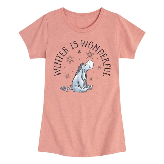 Disney Winnie The Pooh - Eeyore Winter is Wonderful Christmas - Toddler & Youth Girls Short Sleeve Graphic T-Shirt