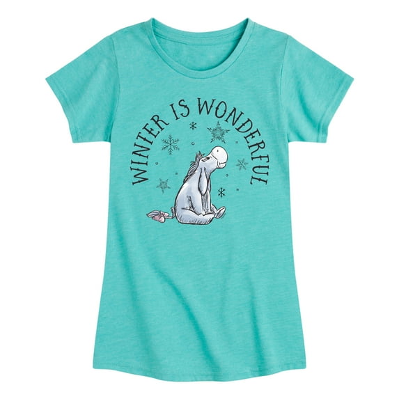 Disney Winnie The Pooh - Eeyore Winter is Wonderful Christmas - Toddler & Youth Girls Short Sleeve Graphic T-Shirt
