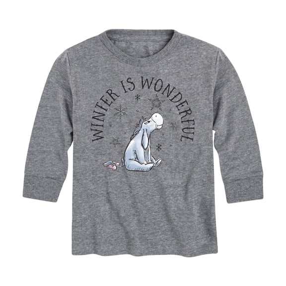 Disney Winnie The Pooh - Eeyore Winter is Wonderful Christmas - Toddler & Youth Long Sleeve Graphic T-Shirt