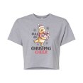 thumbnail image 1 of Disney Winnie The Pooh - Full of Christmas Cheer - Juniors Cropped Cotton Blend T-Shirt, 1 of 5