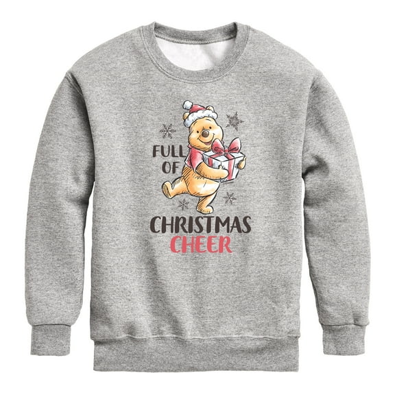 Disney Winnie The Pooh - Full of Christmas Cheer - Toddler & Youth Crewneck Fleece Sweatshirt