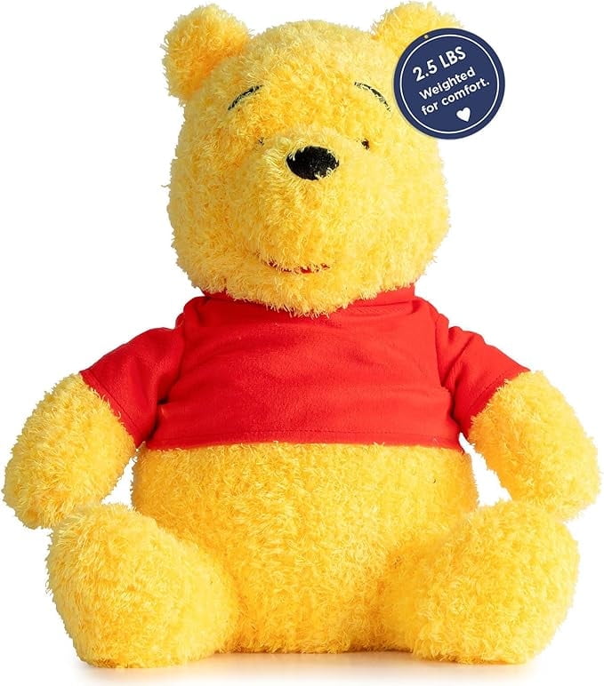 Disney Winnie The Pooh Fuzzy 2.5 lbs Weighted Plush Pillow Buddy - Kids Super Soft Stuffed Pillow