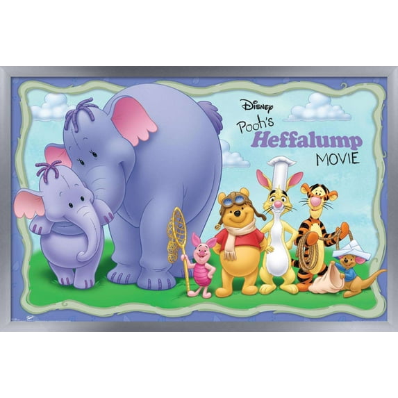 Disney Winnie The Pooh - Heffalump Wall Poster, 14.725" x 22.375", Framed