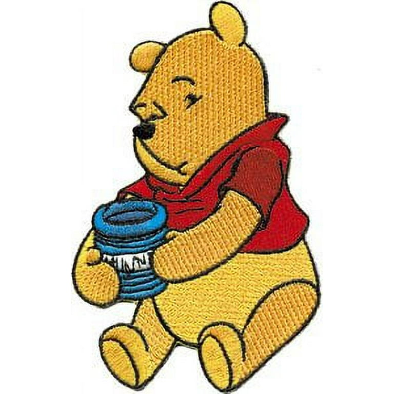 Disney Winnie The Pooh With A Honey Pot Embroidered Applique Iron On Patch  