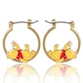 thumbnail image 1 of Disney Winnie-the-Pooh Hoop Earrings for Women Official License, 18k Gold Flash-Plated Winnie the Pooh Earrings, Pooh Gifts, 1 of 4