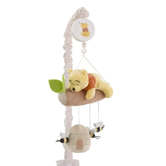 Disney Winnie The Pooh Hugs and Honeycombs Plush Musical Mobile with Bee Hive, Bees, Pooh Bear and Tree Branch