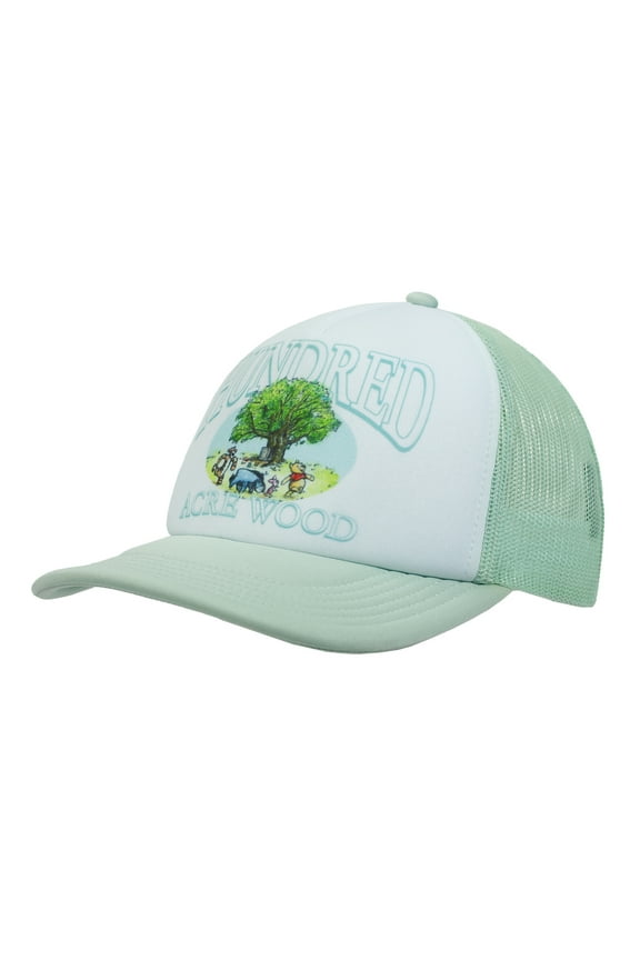 Disney Winnie The Pooh Hundred Acre Wood White & Blue Trucker Hat