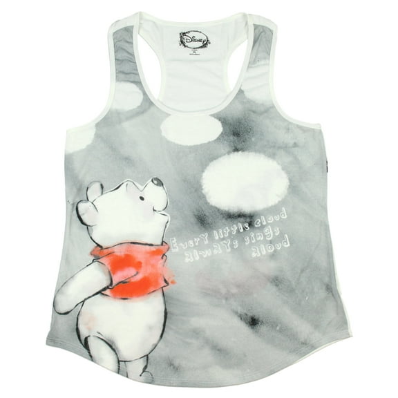 Disney Winnie The Pooh Juniors' Clouds Racerback Tank Top