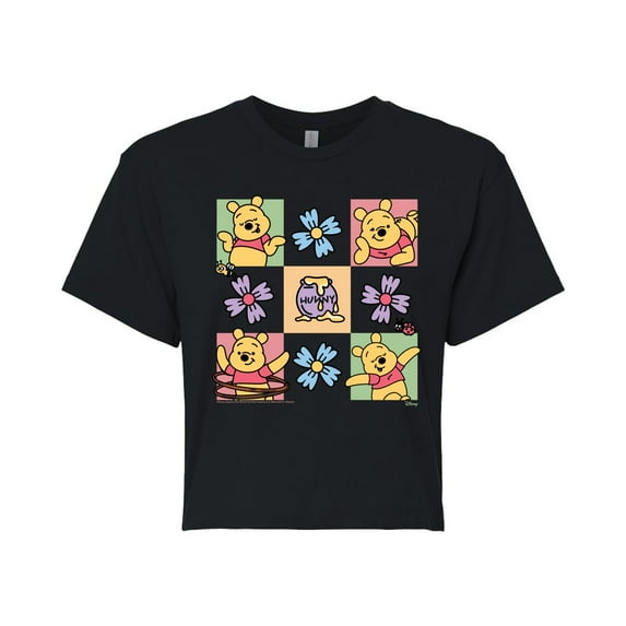 Disney - Winnie The Pooh - Juniors Cropped Cotton Blend T-Shirt