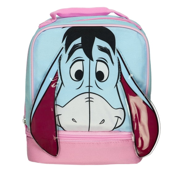 Disney Winnie The Pooh Lunch Box Eeyore 3D  9" Insulated Dual Compartment Tote