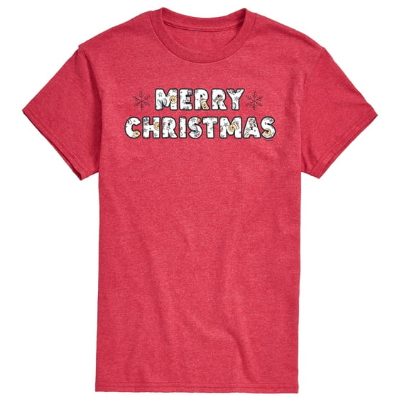 Disney Winnie The Pooh - Merry Christmas Characters - Men's Short Sleeve Graphic T-Shirt