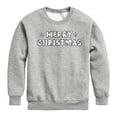 thumbnail image 1 of Disney Winnie The Pooh - Merry Christmas - Toddler & Youth Crewneck Fleece Sweatshirt, 1 of 5