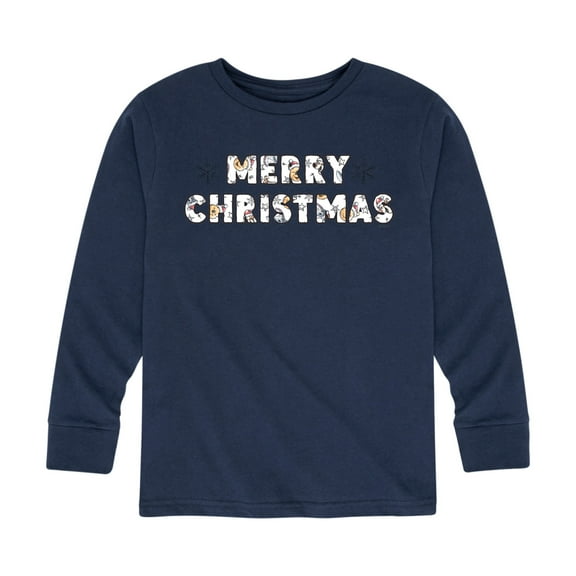 Disney Winnie The Pooh - Merry Christmas - Toddler & Youth Long Sleeve Graphic T-Shirt