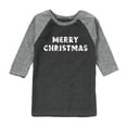 thumbnail image 1 of Disney Winnie The Pooh - Merry Christmas - Toddler & Youth Raglan Graphic T-Shirt, 1 of 6