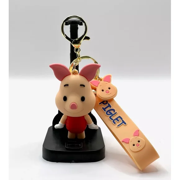 Winnie The Pooh Piglet Deluxe PVC Keychain with keyring
