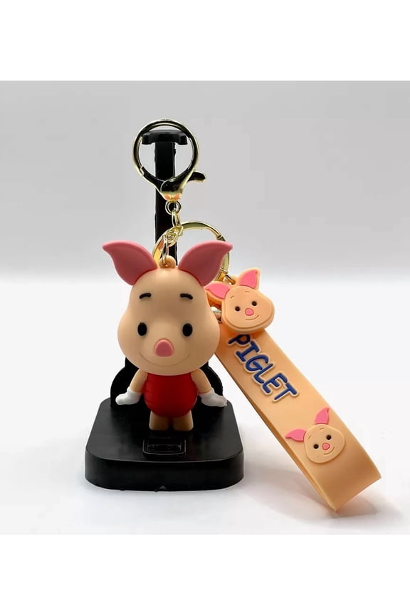 Winnie The Pooh Piglet Deluxe PVC Keychain with keyring