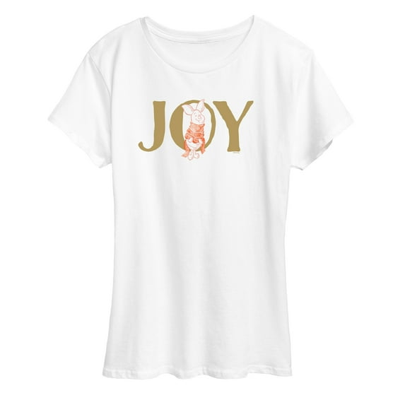 Disney Winnie The Pooh - Piglet's Christmas Joy - Women's Short Sleeve Graphic T-Shirt