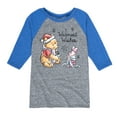thumbnail image 1 of Disney Winnie The Pooh - Pooh & Piglet Warmest Wishes Christmas - Toddler & Youth Raglan Graphic T-Shirt, 1 of 4