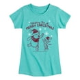 thumbnail image 1 of Disney Winnie The Pooh - Pooh & Piglet Wishing for a Merry Christmas - Toddler & Youth Girls Short Sleeve T-Shirt, 1 of 5